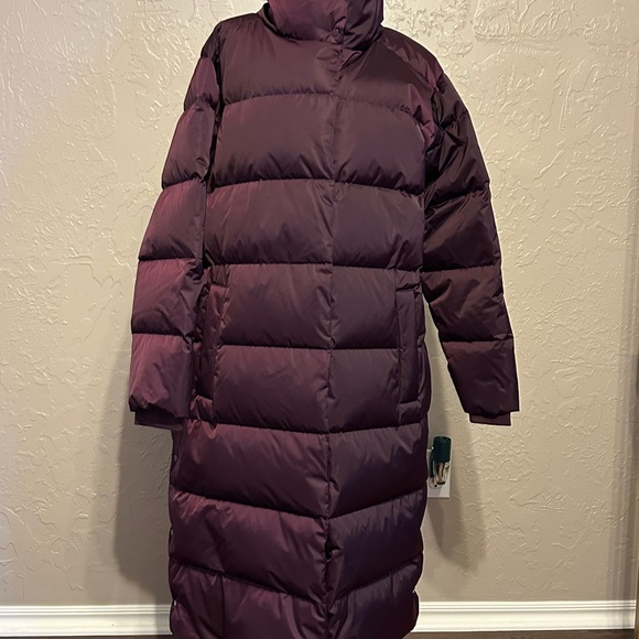 Athleta Burgundy Long Puffer Coat - Picture 7 of 7